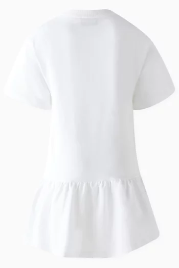 فستان بنمط تي شيرت بدب تيدي قطن جيرسيه