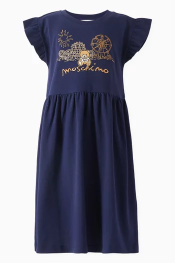 Theme-park Print Dress in Cotton