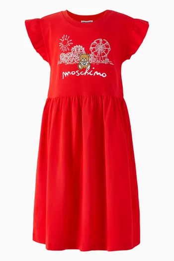 Theme-park Print Dress in Cotton