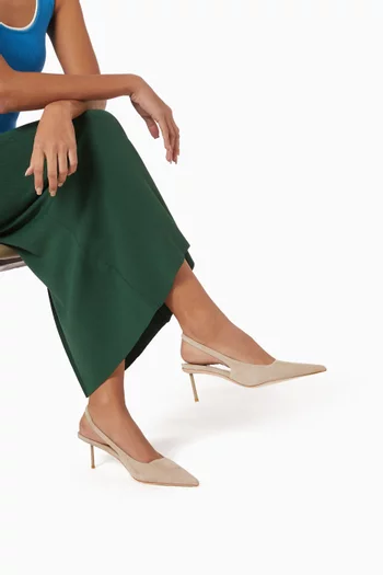 G55 Slingback Pumps in Faux Suede