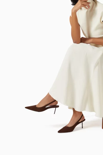 G55 Slingback Pumps in Faux Suede