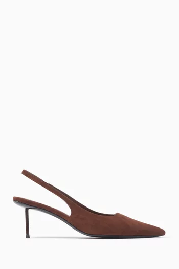 G55 Slingback Pumps in Faux Suede