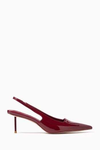 G55 Slingback Pumps in Faux Patent Leather