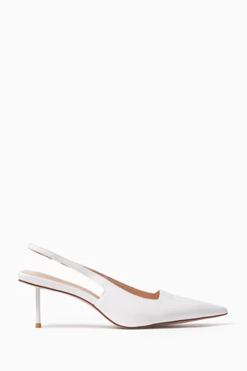 G55 Slingback Pumps in Faux Patent Leather