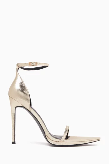 Opera 120 Sandals in Faux Metallic Leather
