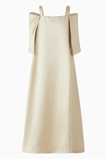 Feather-embellished Bow Dress