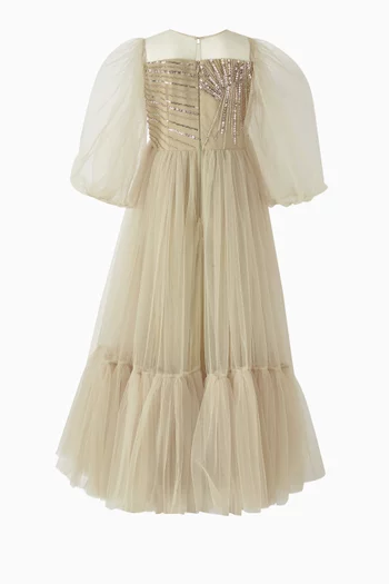 Bow Embellished Maxi Dress