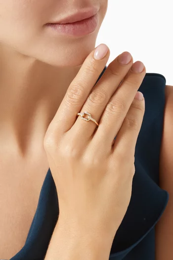 Links Diamond Ring in 18kt Yellow Gold