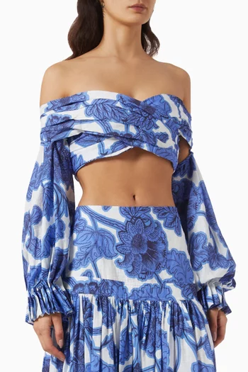 Trisha Crop Top in Rayon-blend