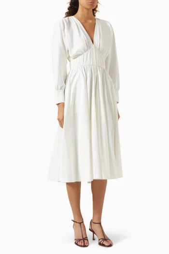 Viro Midi Dress in Cotton Blend
