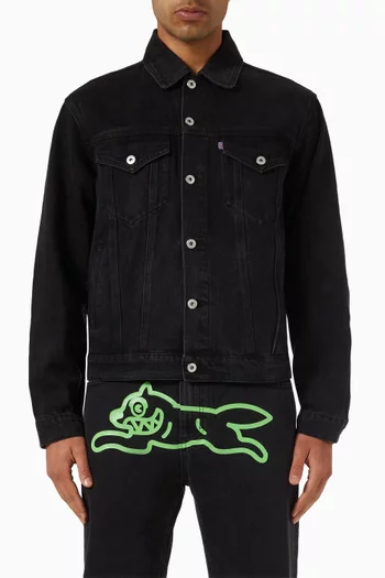 Running Dog Trucker Jacket in Denim