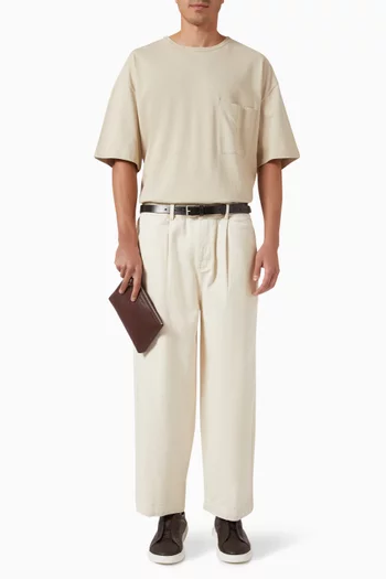 Boxy-fit T-shirt in Cotton-linen