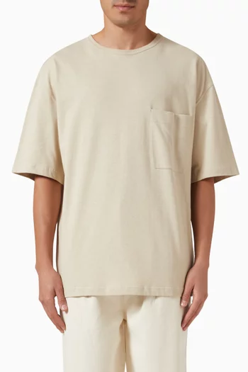 Boxy-fit T-shirt in Cotton-linen