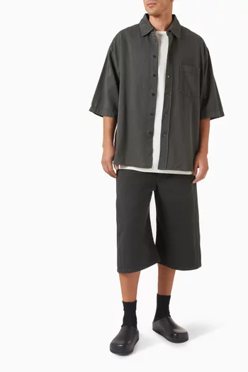 Boxy-fit T-shirt in Cotton-linen