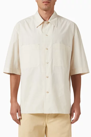 Convertible Shirt in Cotton-poplin