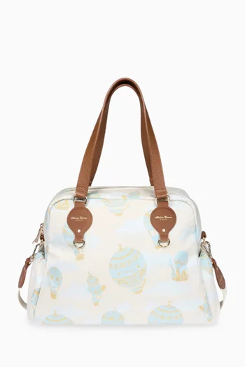Hot Air Balloon Changing Bag in Cotton & Leather