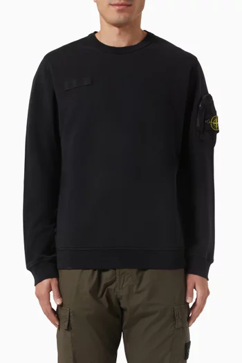 Arm Pocket Sweatshirt in Cotton