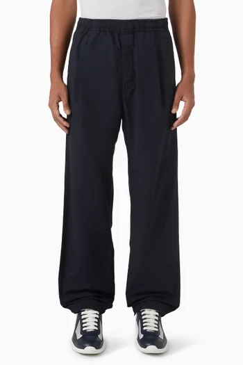 Drawstring Pants in Organic-cotton Tela