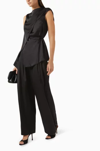 Cassia Wide-leg Pants in Linen Blend