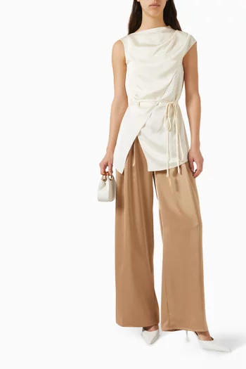 Cassia Wide-leg Pants in Linen Blend