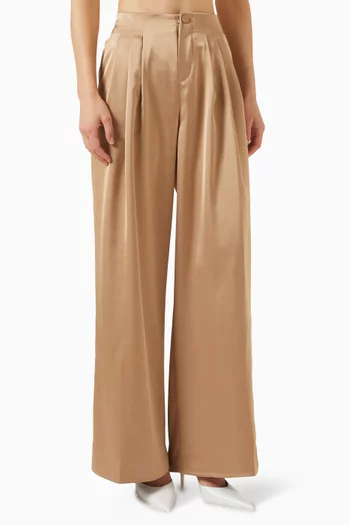 Cassia Wide-leg Pants in Linen Blend