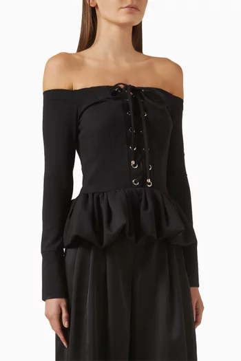 Baby Off-shoulder Top in Umi Fabric