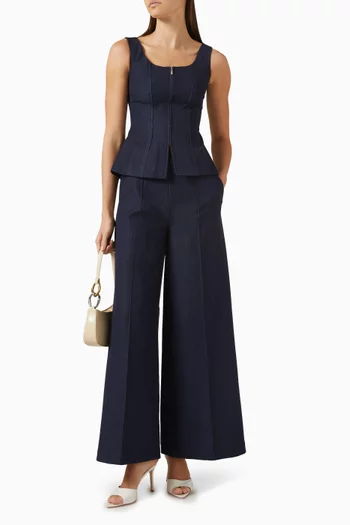 Glory Wide-leg Pants in Twill