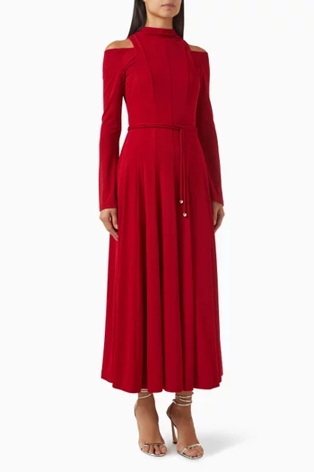 فستان ديب بحزام وتصميم قابل للتعديل