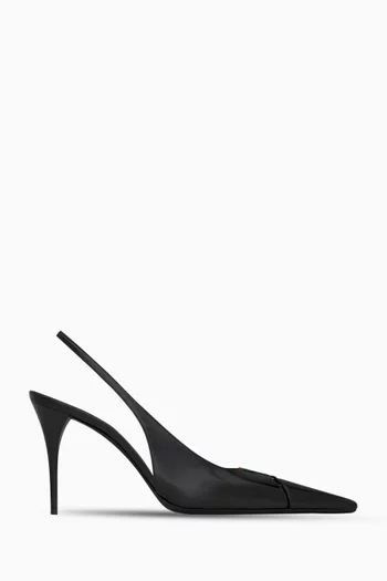 Babylone 90 Slingback Pumps in Leather