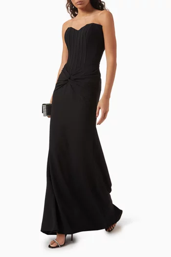 Lilly Twist Gown in Crepe