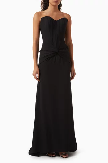 Lilly Twist Gown in Crepe