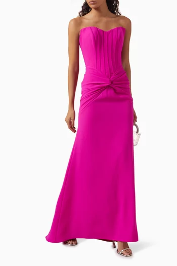Lilly Twist Gown in Crepe