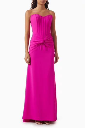 Lilly Twist Gown in Crepe