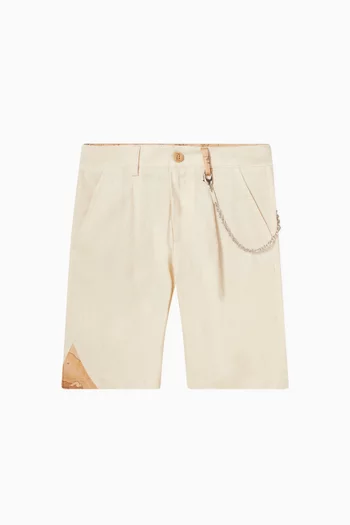 Geo Map Shorts in Cotton