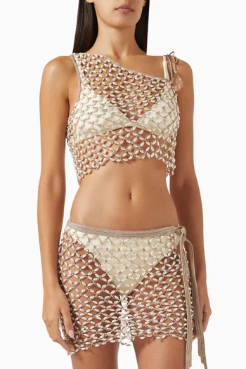 Serene One-shoulder Top in Crochet