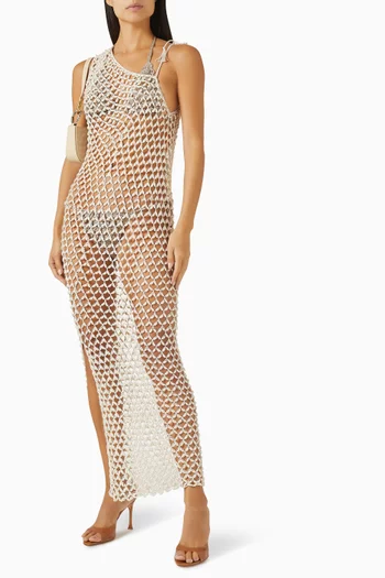 Serene One-shoulder Maxi Dress in Crochet