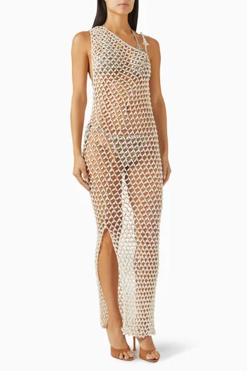 Serene One-shoulder Maxi Dress in Crochet