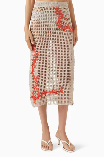 Atlas Hand-crochet Skirt in Cotton