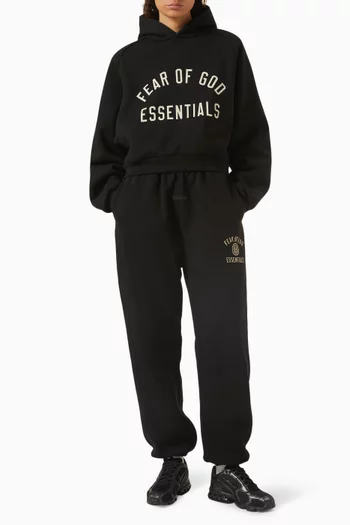 Crop Hoodie in Core Fleece