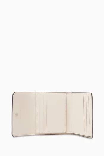 Small Mila Flap Wallet in Signature Canvas & Leather