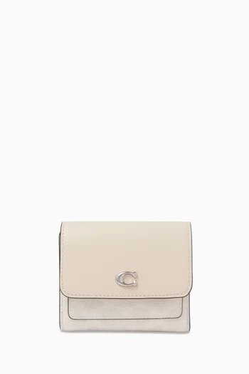 Small Mila Flap Wallet in Signature Canvas & Leather