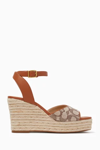 Espadrille Wedges In Signature Jacquard