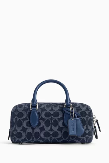 Bowery Satchel 22 in Signature Denim