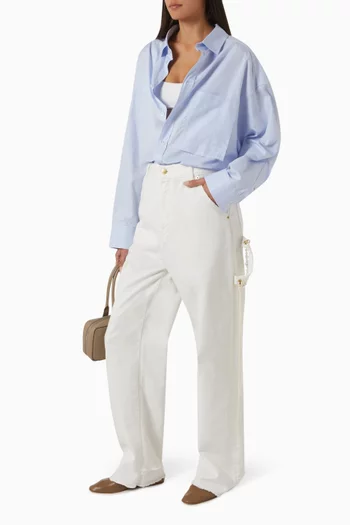 Lisa Chain Carpenter Jeans in Raw Denim
