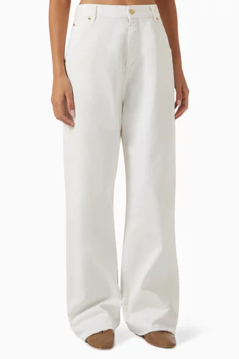 Lisa Chain Carpenter Jeans in Raw Denim