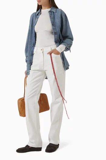 Naomi Chain Straight-leg Jeans