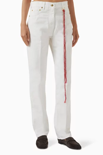 Naomi Chain Straight-leg Jeans