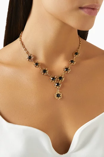 1990s Rediscovered Vintage Victorian Revival Flower Necklace