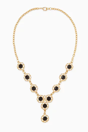 1990s Rediscovered Vintage Victorian Revival Flower Necklace
