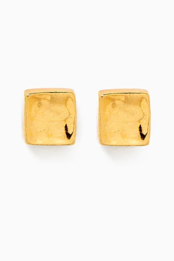 1980s Rediscovered Vintage Square Stud Earrings